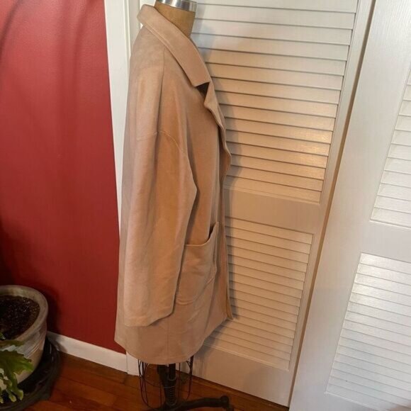 ZARA | tan/cream long coat M - Picture 8 of 11